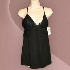 COPY - 🖤NWT • Black Rayon Blend Lace Detailed Chemise